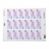 heather periwinkle plum lavender blue Wedding  ラベル (フルシート)