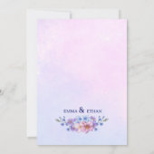 heather periwinkle plum lavender blue Wedding 招待状 (裏面)