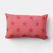 Heather pink and red starred throw pillow ランバークッション (裏面)