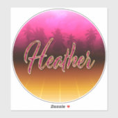 Heather Vorname Name golden pink Aufkleber Sticker シール (シート)