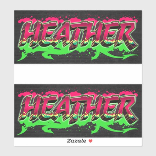 Heather Vorname Name Graffiti Aufkleber Sticker シール (シート)
