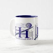 Heathwoodのバレーボールのマグ ツートーンマグカップ (正面左)