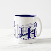 Heathwoodのバレーボールのマグ ツートーンマグカップ (正面右)