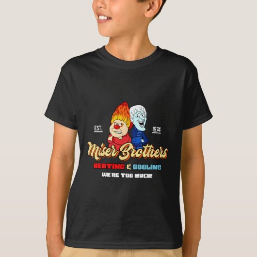 Heating And Cooling Brothers Christmas Retro  Tシャツ (正面)