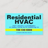 Heating and Cooling Qr Code | Residential HVAC 名刺 (正面)