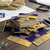 (Heating Cooling, Air Conditioning) Blue Gold HVAC 名刺