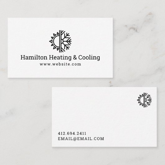 Heating & Cooling Business Card 名刺 (正面/裏面)