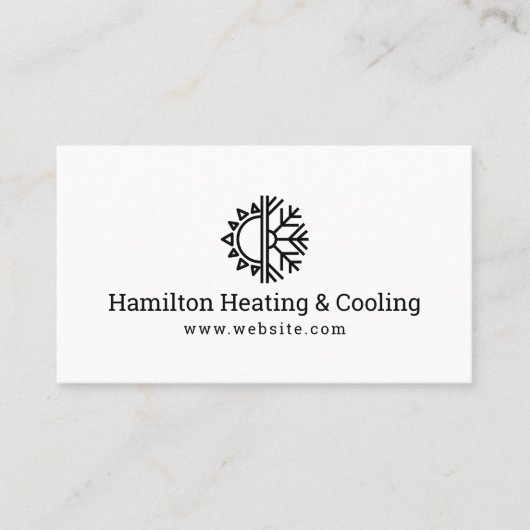 Heating & Cooling Business Card 名刺 (正面)