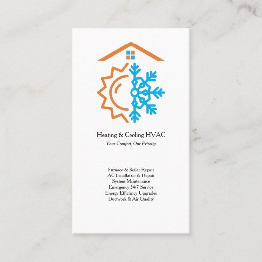 Heating Cooling Experts HVAC 名刺 (正面)