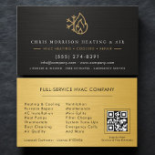 Heating Cooling Service Technician QR Code 名刺