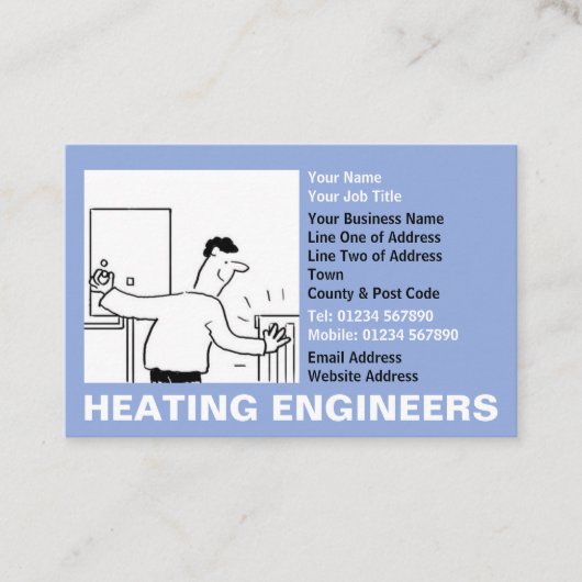 Heating Engineers Cartoon 名刺 (正面)