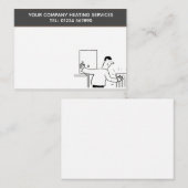 Heating Services Cartoonテーマをカスタマイズ ノートカード (正面/裏面)