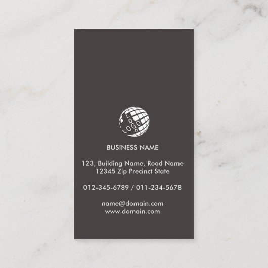 Heating Ventilation Air Conditioning Cooling Busin 名刺 (裏面)