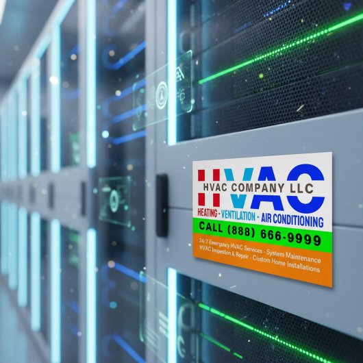 Heating, Ventilation & Air Conditioning - Pro HVAC マグネット名刺