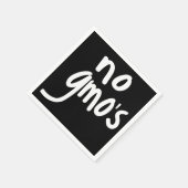 Heatthy Food Promotion BlackのGMOなし スタンダードカクテルナプキン (角)