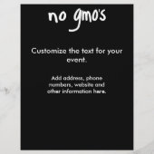 Heatthy Food Promotion BlackのGMOなし チラシ (裏面)