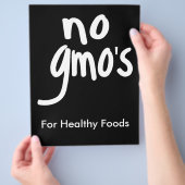 Heatthy Food Promotion BlackのGMOなし チラシ (手)