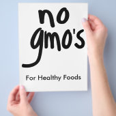 Heatthy Food Promotion WhiteのGMOなし チラシ (手)