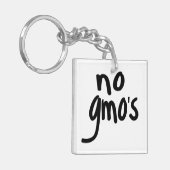 Heatthy Food WhiteのGMOはない キーホルダー (正面左)