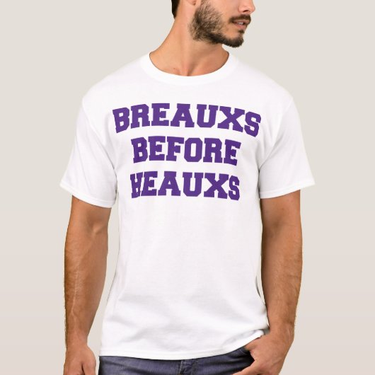 "HEAUXSの前のBREAUXS"のワイシャツ Tシャツ (正面)