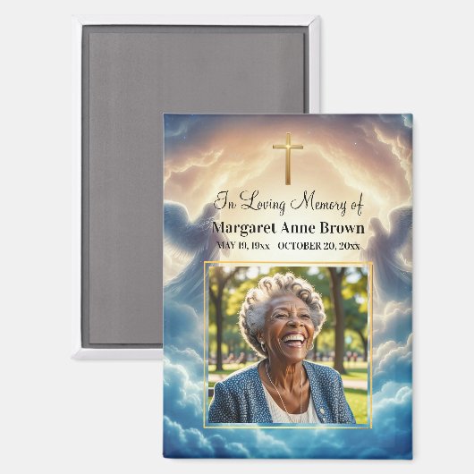 Heaven and Angels Celebration Of Life Photo マグネット (正面/裏面)