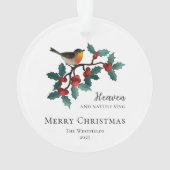 Heaven and Nature Sing Bird on Holly Christmas オーナメント (裏面)
