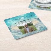 Heaven Angels Celebration Of Life Photo  スクエアペーパーコースター (アングル)