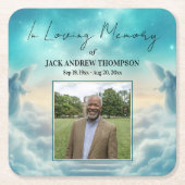 Heaven Angels Celebration Of Life Photo  スクエアペーパーコースター (正面)