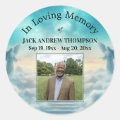 Heaven Angels Celebration Of Life Photo  ラウンドシール (正面)