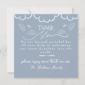 Heaven blue baby Labor & Delivery NICU Hospital  サンキューカード (正面)