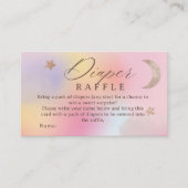 Heaven Cloud Holographic Diaper Raffle Baby Shower エンクロージャーカード (正面)