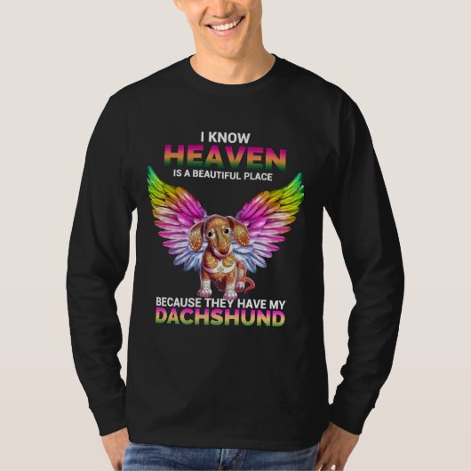 Heaven Dachshund Tシャツ (正面)