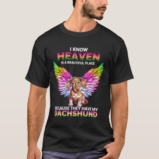 Heaven Dachshund Tシャツ (正面)