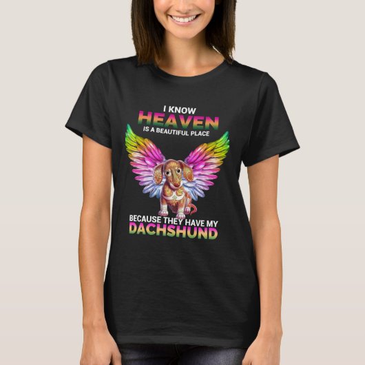 Heaven Dachshund Tシャツ (正面)