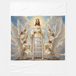 Heaven & Earth– John 1:51 Large Christian Blanket フリースブランケット