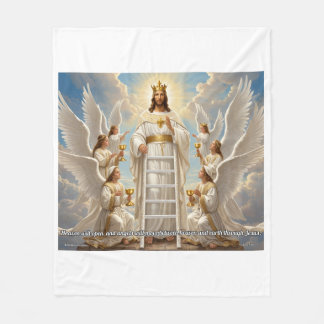 Heaven & Earth–John 1:51 Medium Blanket Christian フリースブランケット