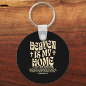 Heaven Is My Home Cross Christian Religious (on Ba キーホルダー (正面)