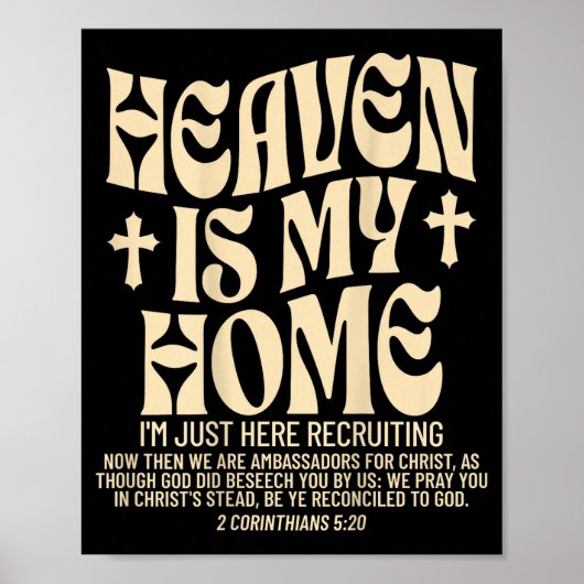 Heaven Is My Home Cross Christian Religious (on Ba ポスター (正面)