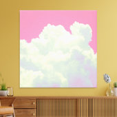 Heaven - Pink Clouds - Stretched Canvas Print キャンバスプリント (インサイチュ (リビング))
