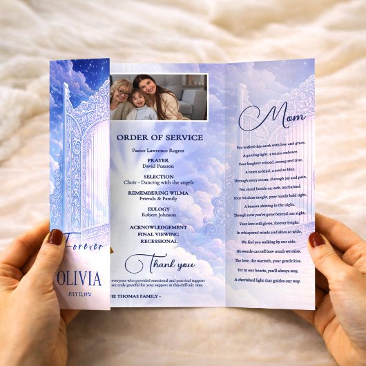 Heaven’s Gates Celebration of Life Funeral Program チラシ