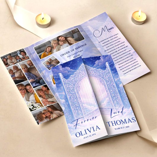 Heaven’s Gates Celebration of Life Funeral Program チラシ