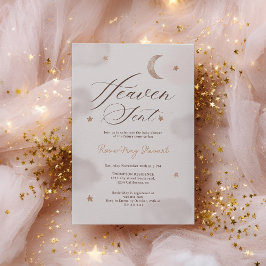 Heaven sent gender neutral moon stars Invitation 招待状
