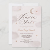Heaven sent gender neutral moon stars Invitation 招待状 (正面)