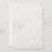 Heaven Sent Moon Gold White Sky Coed Baby Shower 招待状 (裏面)