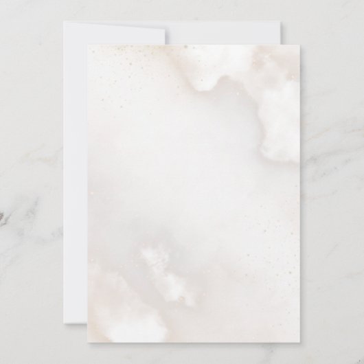 Heaven Sent Neutral Bow Baby Shower Invitation 招待状 (裏面)