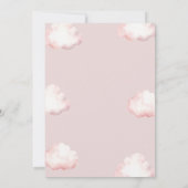  Heaven Sent Pink Cloud Baby Shower Invite 招待状 (裏面)