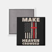 Heaven Us Flag Patriotic Christian Religious God J マグネット (正面/裏面)