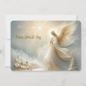Heavenly Angel Christmas Card - Flat Holiday Card シーズンカード (正面)