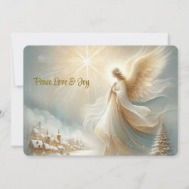 Heavenly Angel Christmas Card - Flat Holiday Card シーズンカード