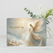 Heavenly Angel Christmas Card - Flat Holiday Card シーズンカード (スタンド正面)